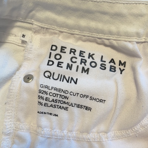 Derek Lam 10 Crosby Quinn girlfriend white denim shorts size 30 - Picture 6 of 6